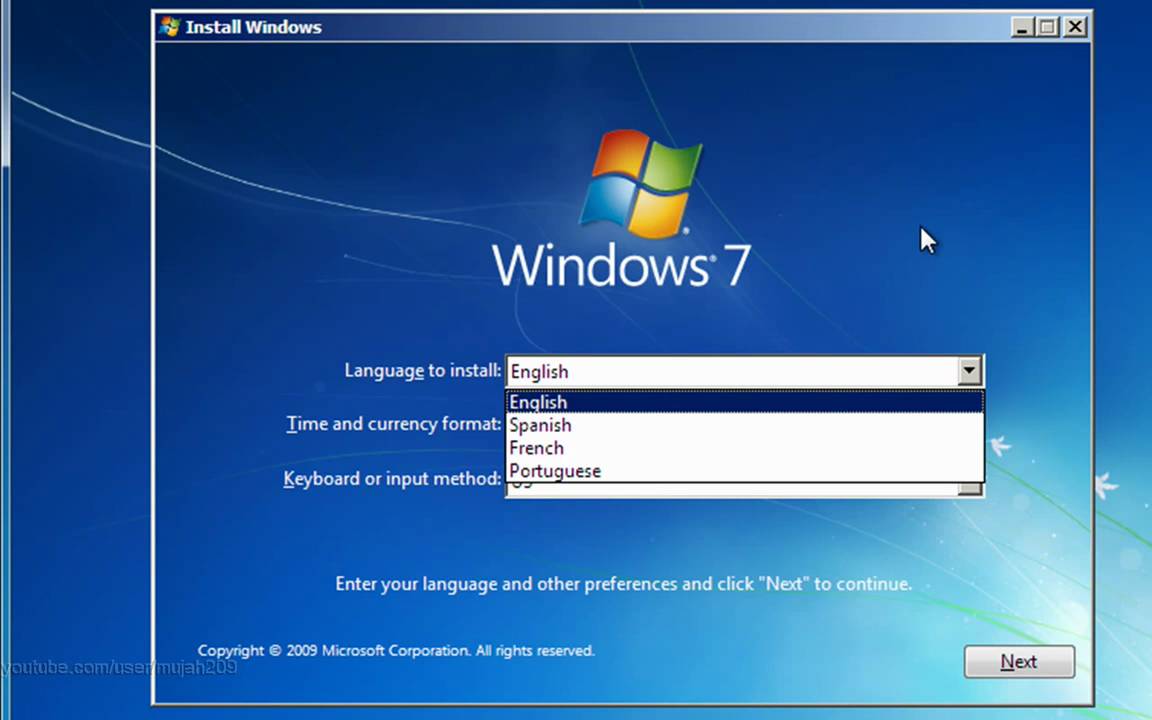 Reinstall Windows 7